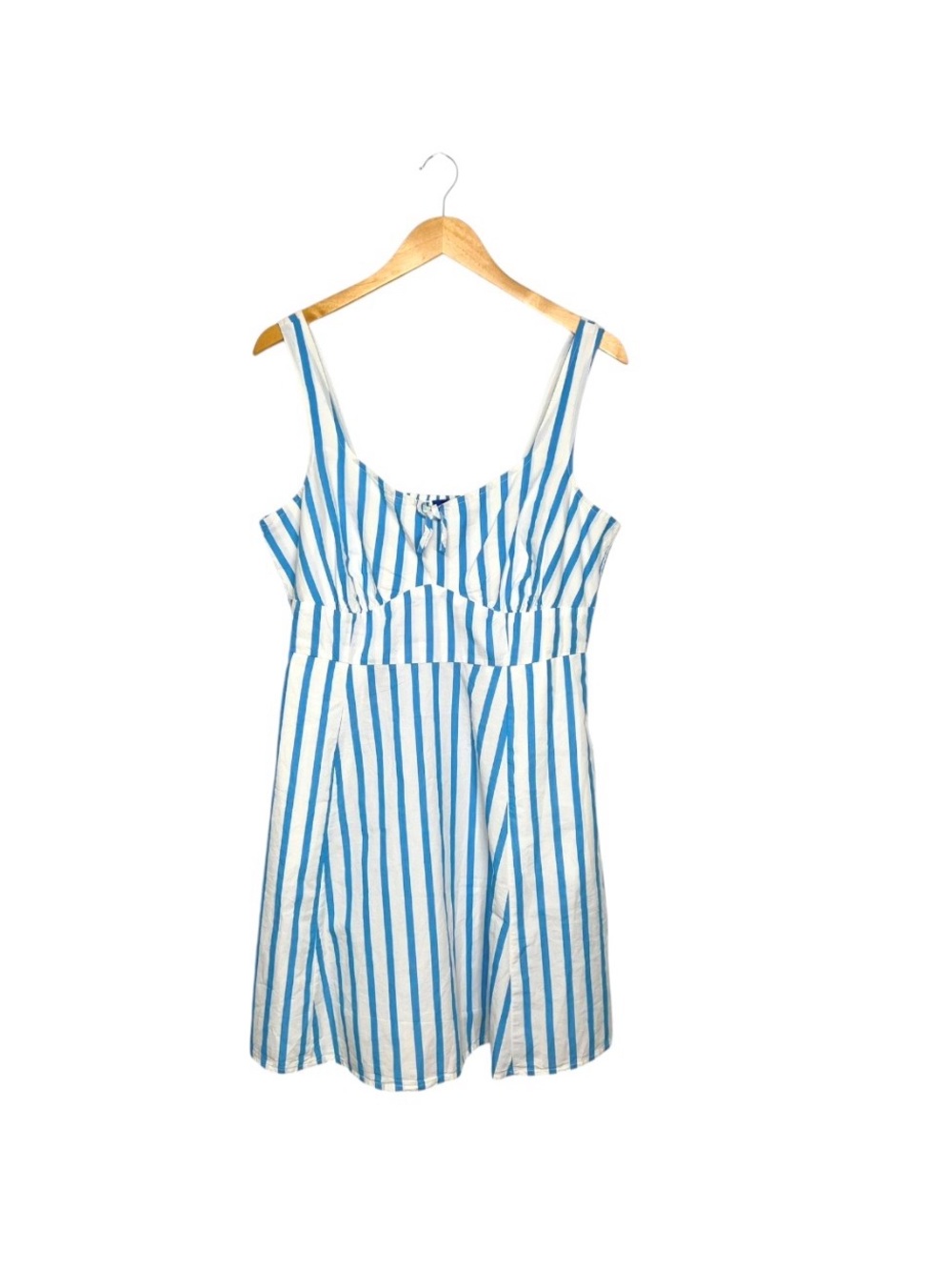 Old Navy Blue & White Striped Sleeveless Smocked Sundress | Size Large | New